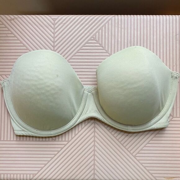 Aerie Bra Light Beige / Nude Strapless Audrey 34D Casual Classic Essentials Cute - Picture 5 of 5